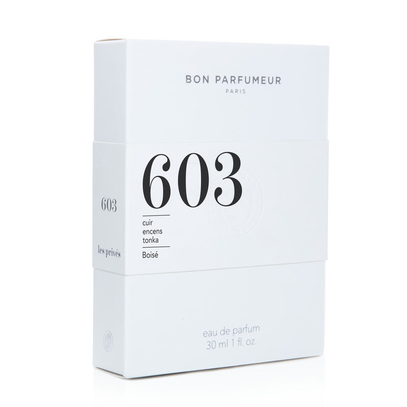 603: Leather / Incense / Tonka Perfume by Bon Parfumeur - Box