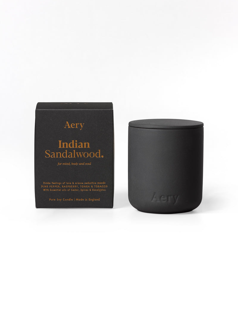 Indian Sandalwood Scented Candle by Aery Living