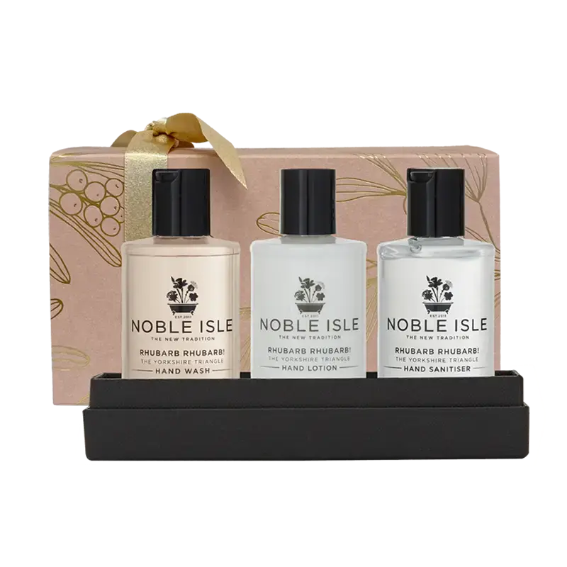 Rhubarb Hand Care Trio Gift Set by Noble Isle