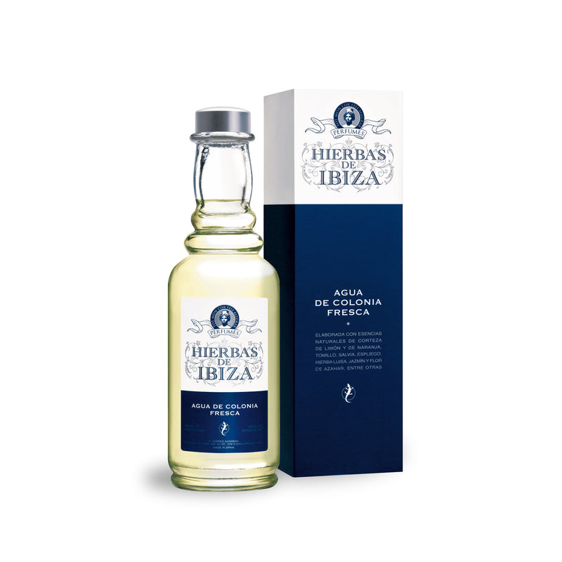Hierbas de Ibiza | Perfume | Scent Lounge | Clear Bottle & White/ Blue Box White Background