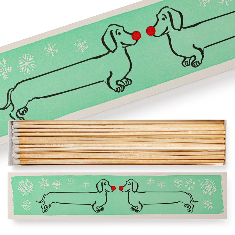 Holiday Dachshunds Safety Matches by Archivist