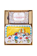 La Corricella Procida Sweet Vanilla Soap Dish set by Blu Costiera