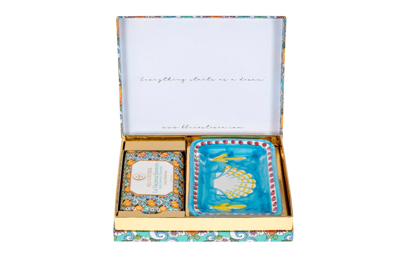 La Vacanza Sorrento Soap Dish set by Blu Costiera
