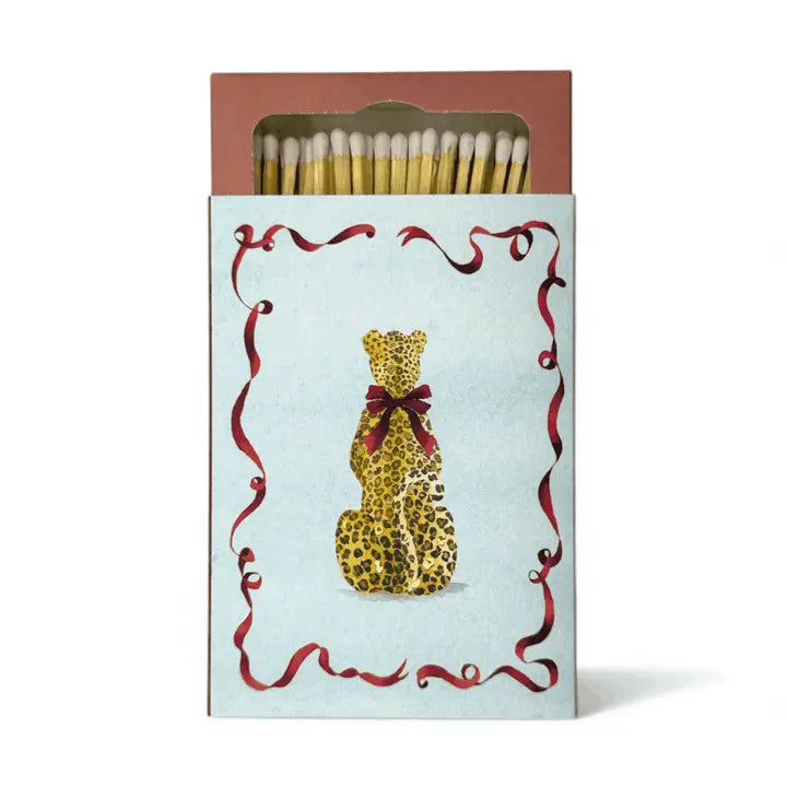 The Matchbox Maker | Leopard with a Bow Matches Box | Scent Lounge