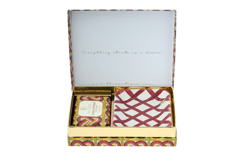 Lovers in Pompeii Body Scrub Soap Dish Set by Blu Costiera