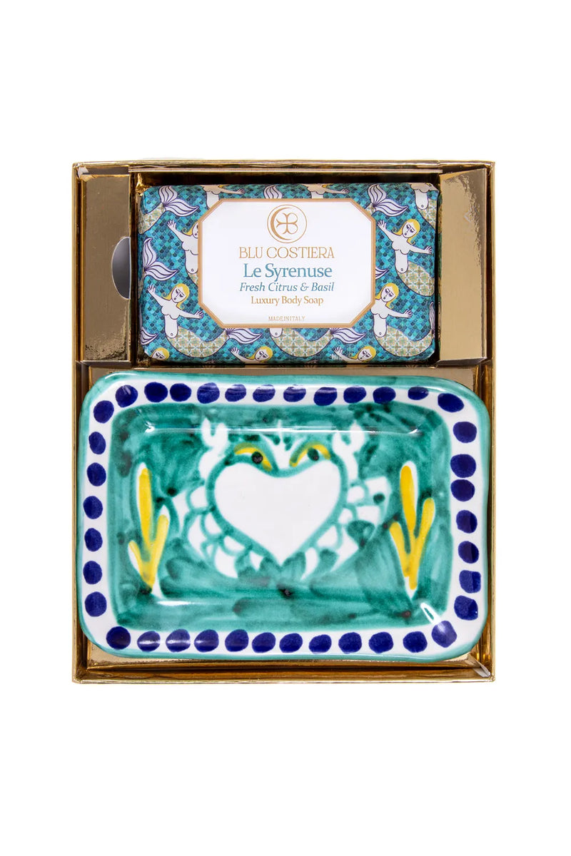 The Syrenuse Soap Dish set by Blu Costiera