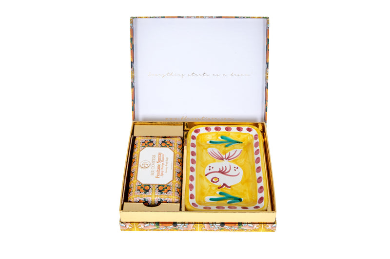 Positano Sunray Soap Dish set by Blu Costiera