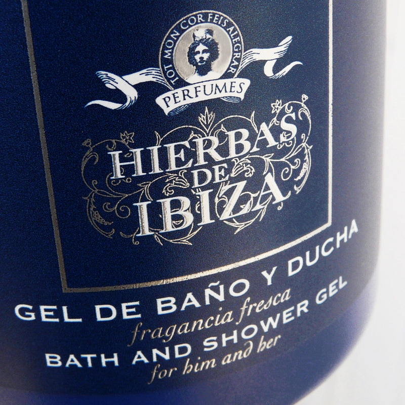 Hierbas de Ibiza | Bath & Shower Gel | Scent Lounge | Blue Bottle with Silver Label