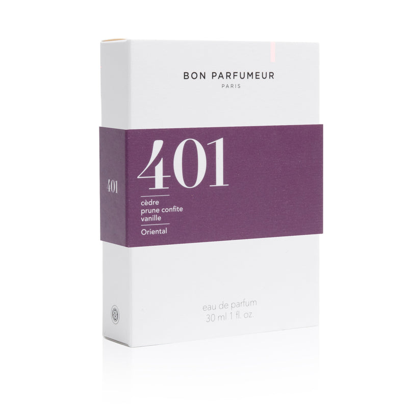 401: Cedar / Candied Plum / Vanilla Perfume by Bon Parfumeur - Box