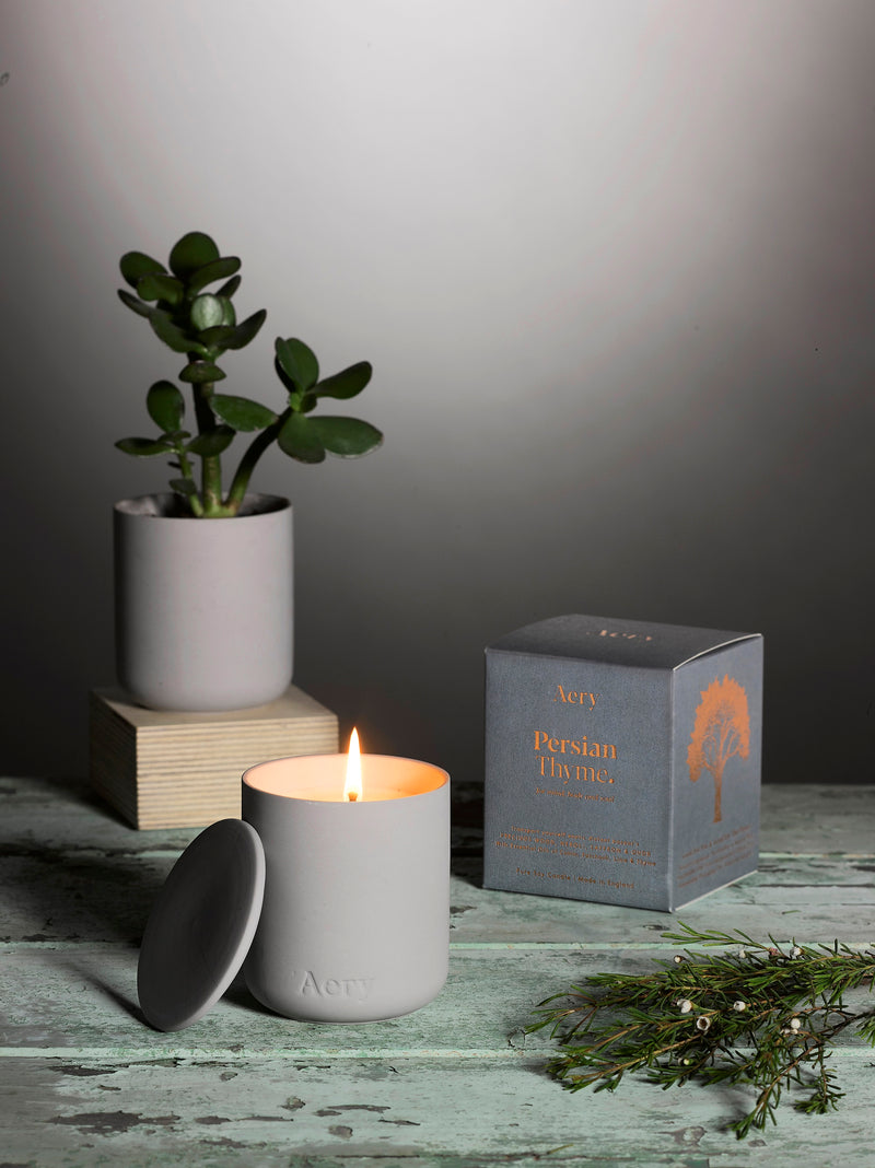 Aery | Persian Thyme Scented Candle | Scent Lounge | Lifestyle Image