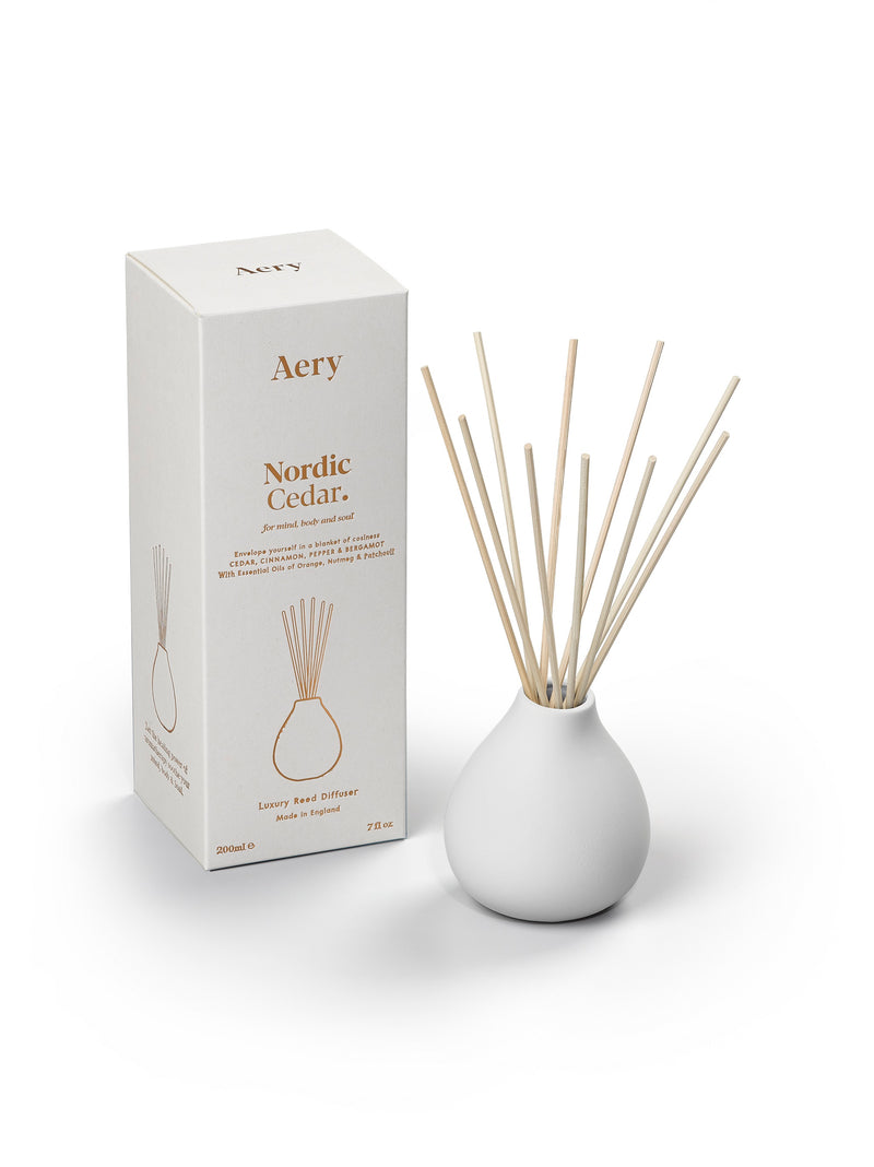 Aery | Nordic Cedar Reed Diffuser | Scent Lounge | Full Product White Background