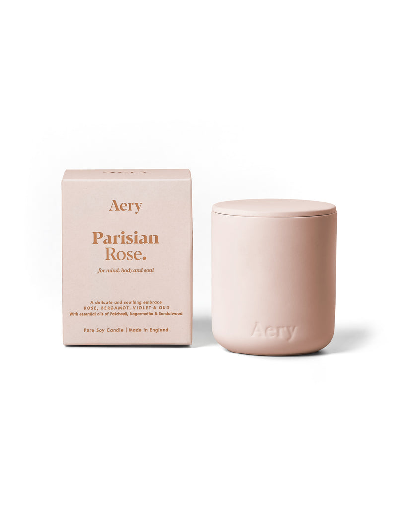 Aery | Parisian Rose Scented Candle | Scent Lounge | Full Product White Background