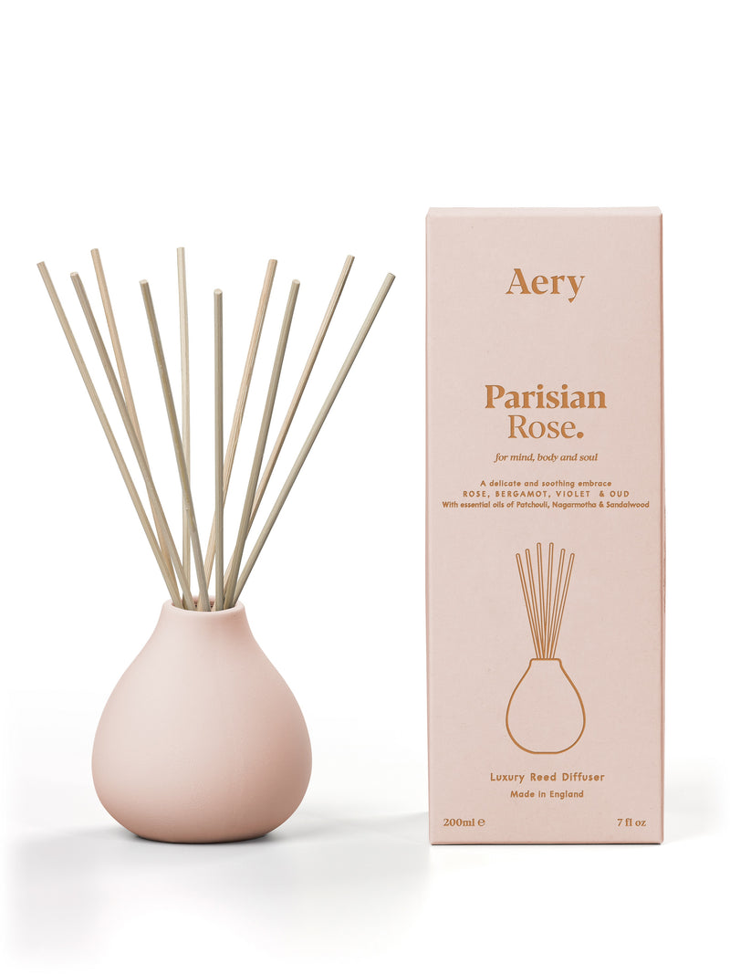 Aery | Parisian Rose Reed Diffuser | Scent Lounge | Full Product White Background