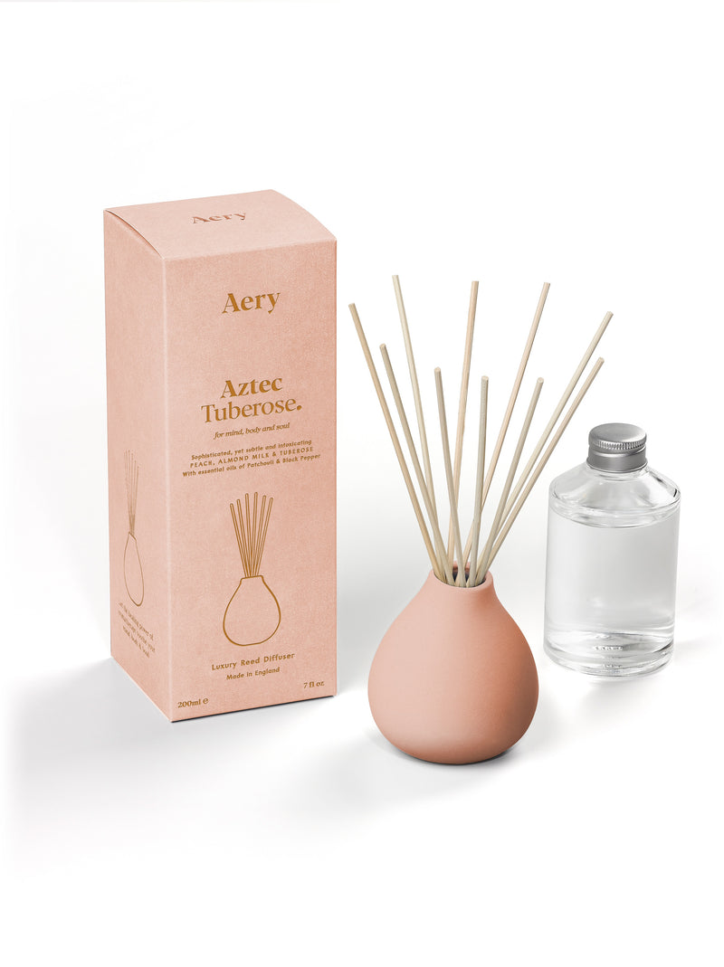 Aery | Aztec Tuberose Reed Diffuser | Scent Lounge | Full Product White Background