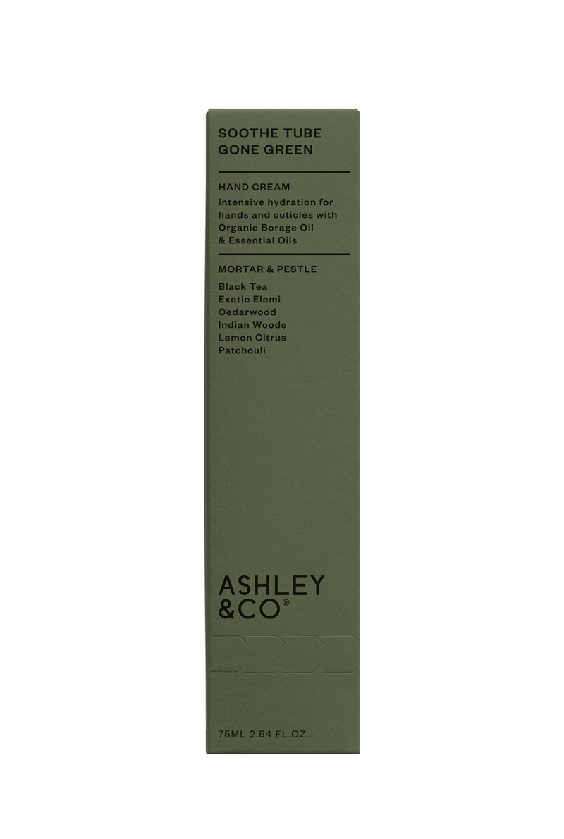Mortar & Pestle Soothe Tube, Hand Cream by Ashley & Co - Green Box