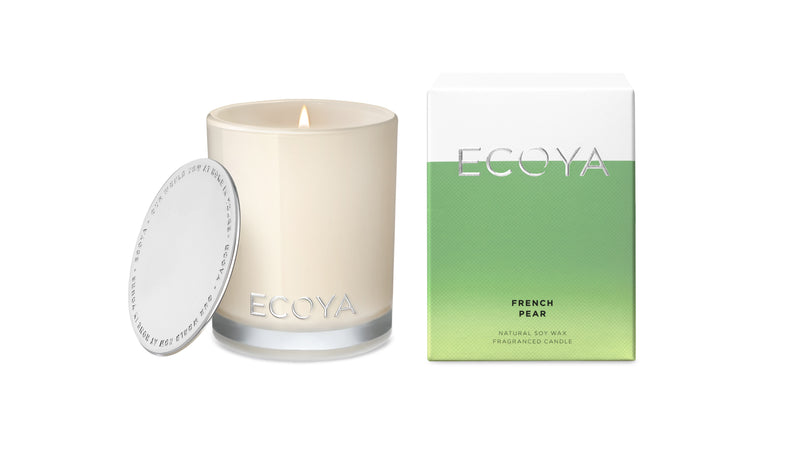 French Pear Madison Scented Candle by ECOYA - Mini Candle and Box