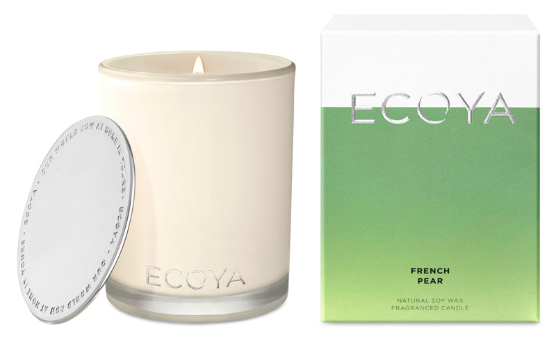 French Pear Madison Scented Candle by ECOYA - Candle and Box