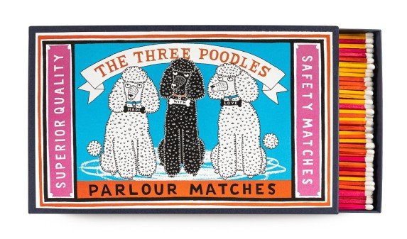 Archivist | The Three Poodles Giant Safety Matches Box | Scent Lounge |  Match Box Design White Background