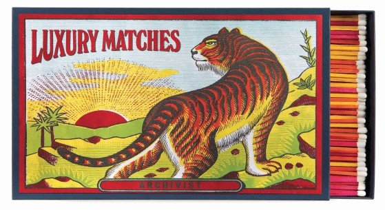 Archivist | The Tiger Giant Safety Matches Box | Scent Lounge | Match Box Design White Background