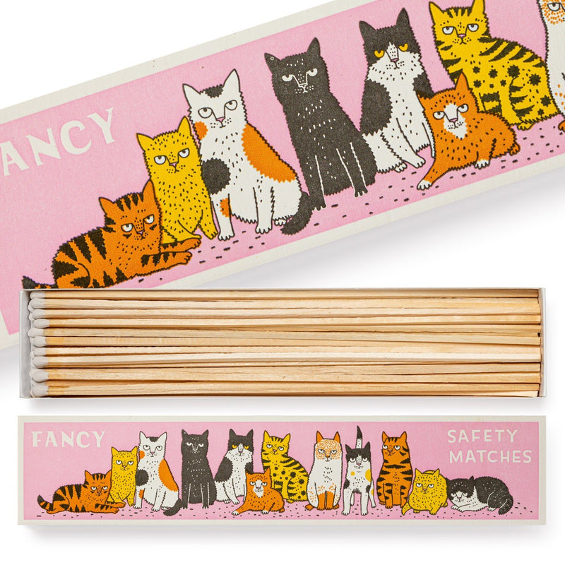 Archivist | Fancy Cat Safety Matches | Scent Lounge | Match Box Design White Background