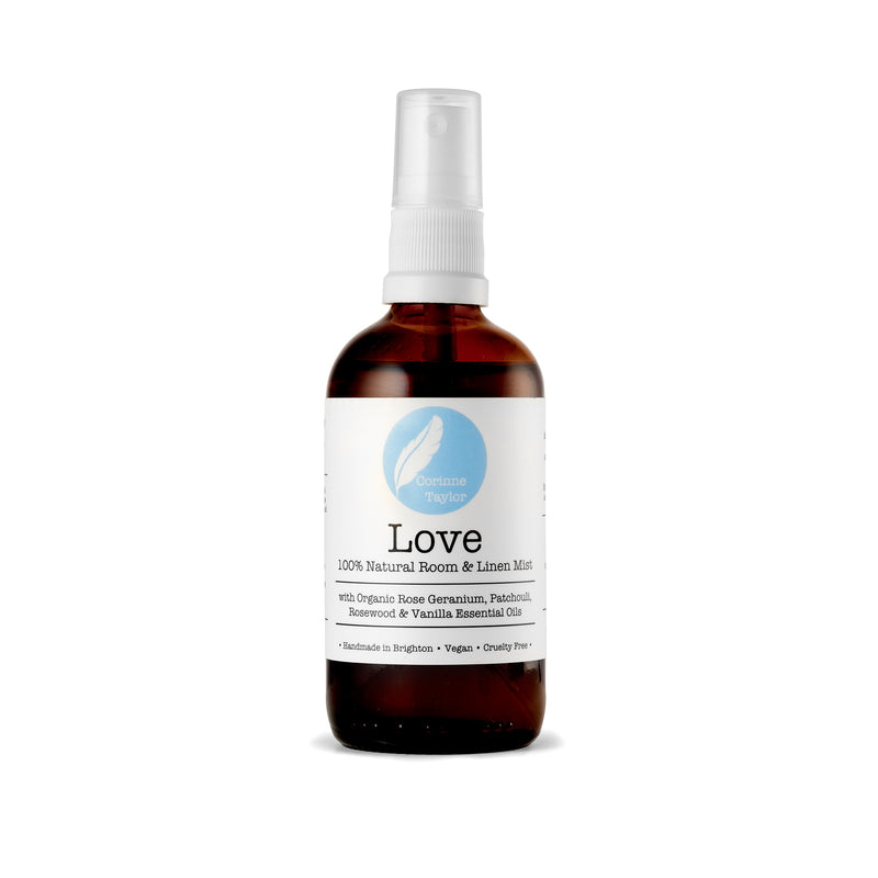 Love Aromatherapy Room & Linen Mist by Corinne Taylor - Bottle White Background