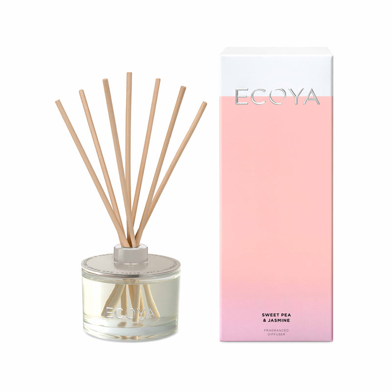 Sweet Pea & Jasmine Reed Diffuser by ECOYA - Diffuser and Box