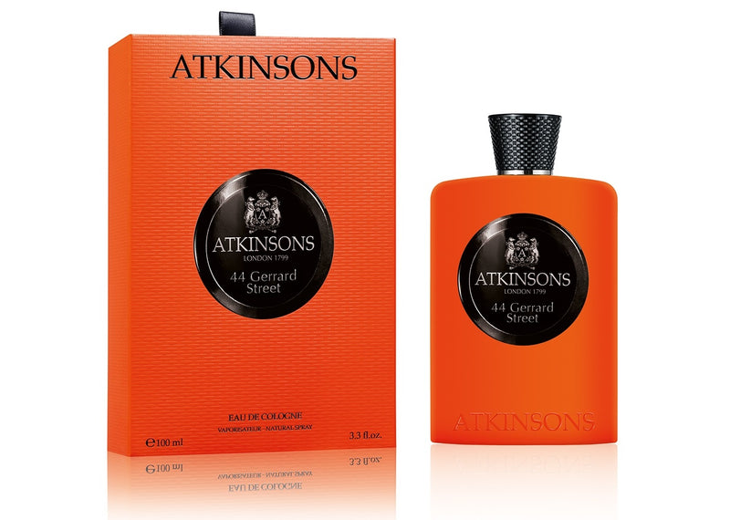 44 Gerrard Street Perfume by Atkinsons - Orange Bottle and Box Black Label